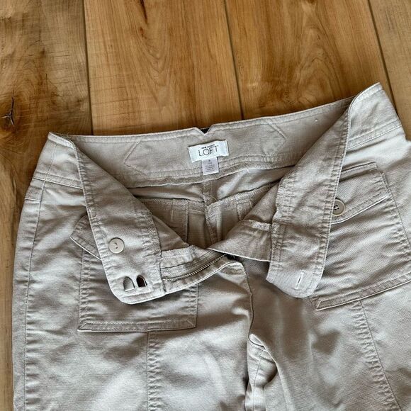 🔥FIRM🔥 Ann Taylor Loft Ankle - Capri Pants Tan-Khaki Size 8 - Picture 5 of 11
